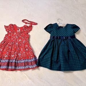 Holiday toddler girl dresses (set of two) (2T)